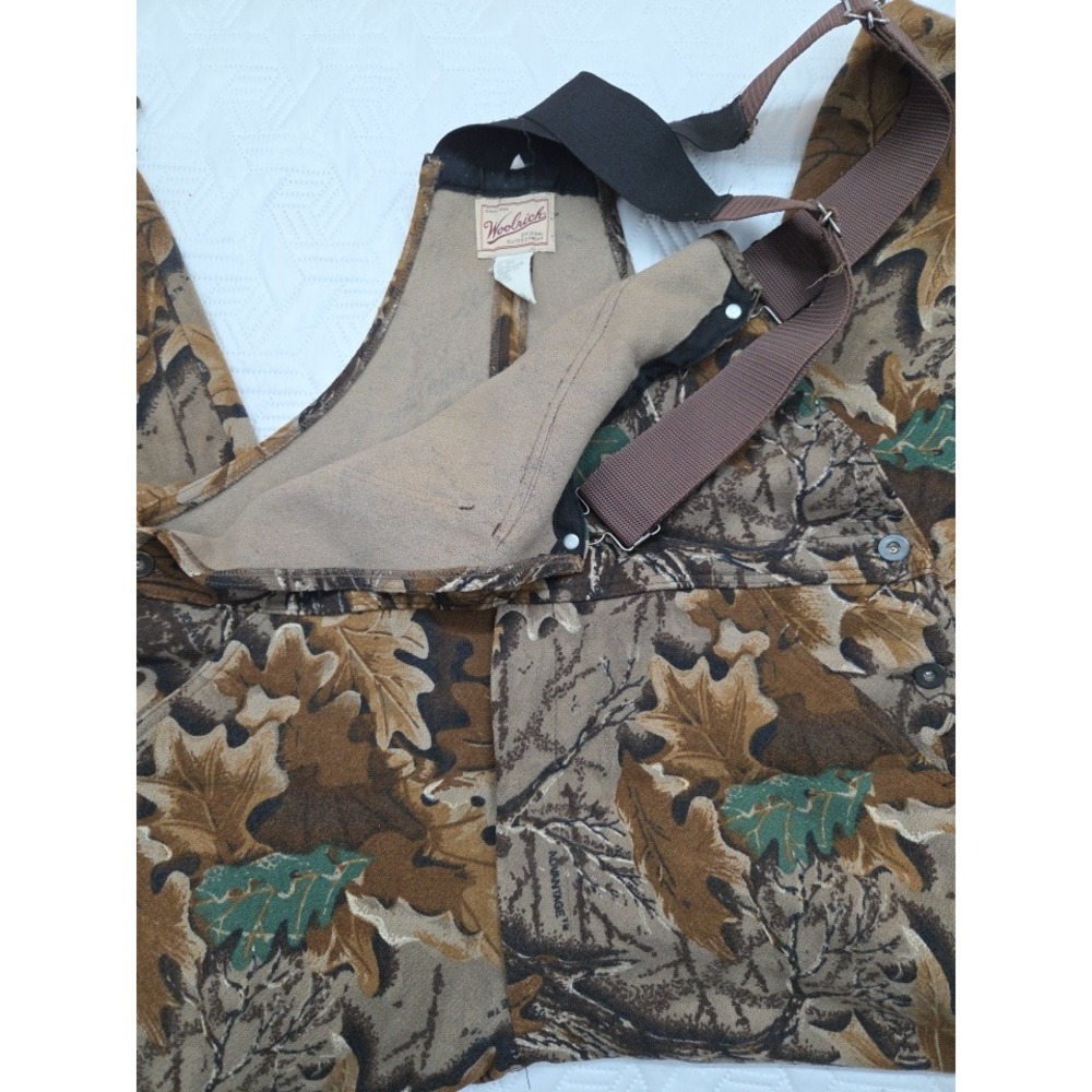 Vintage Woolrich Hunting Bib Overalls Men 40 Advantage Timber 100%Wool Excellent - Picture 3 of 14